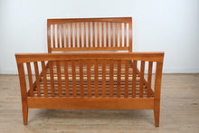 Load image into Gallery viewer, Solid Wood Slatted Queen Size Sleigh Bed Frame
