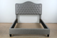 Load image into Gallery viewer, Gray Upholstered Tufted Queen Bed Frame
