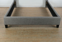 Load image into Gallery viewer, Gray Upholstered Tufted Queen Bed Frame
