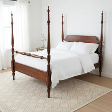 Load image into Gallery viewer, Mahogany Four Poster Bed Queen Size Traditional Turned Post Bed Frame
