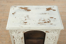 Load image into Gallery viewer, Vintage Radio Cabinet Painted Distressed Console Accent Table Storage Cabinet
