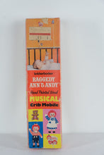 Load image into Gallery viewer, Vintage Knickerbocker Raggedy Ann and Andy Musical Crib Mobile Hand Painted Wood
