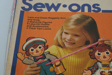 Load image into Gallery viewer, Raggedy Ann Sew•ons Vintage Activity Toy by Colorforms
