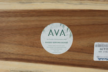 Load image into Gallery viewer, AVA Raised Acacia Wood Serving Board – “kitchen” Script – 18.5”
