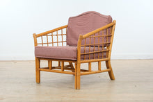 Load image into Gallery viewer, Rattan Lounge Chair with Lattice Sides and Upholstered Cushions

