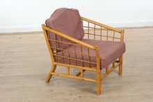 Load image into Gallery viewer, Rattan Lounge Chair with Lattice Sides and Upholstered Cushions
