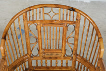 Load image into Gallery viewer, Vintage Bamboo and Cane Lounge Chair Asian Style Armchair
