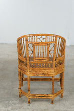Load image into Gallery viewer, Vintage Bamboo and Cane Lounge Chair Asian Style Armchair
