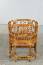 Load image into Gallery viewer, Vintage Bamboo and Cane Lounge Chair Asian Style Armchair
