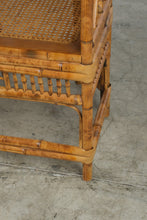 Load image into Gallery viewer, Vintage Bamboo and Cane Lounge Chair Asian Style Armchair
