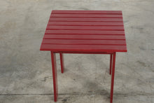 Load image into Gallery viewer, Pair of Red Adirondack Outdoor Chairs with Matching Side Table
