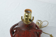 Load image into Gallery viewer, Rust Red Pottery Urn Table Lamp Southwestern Mediterranean Decor
