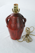 Load image into Gallery viewer, Rust Red Pottery Urn Table Lamp Southwestern Mediterranean Decor
