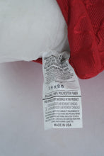 Load image into Gallery viewer, Red Decorative Throw Pillow – Geometric Textured Design, 18&quot;x26&quot;, Made in USA
