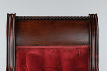 Load image into Gallery viewer, Red Velvet Victorian Her Arm Chair
