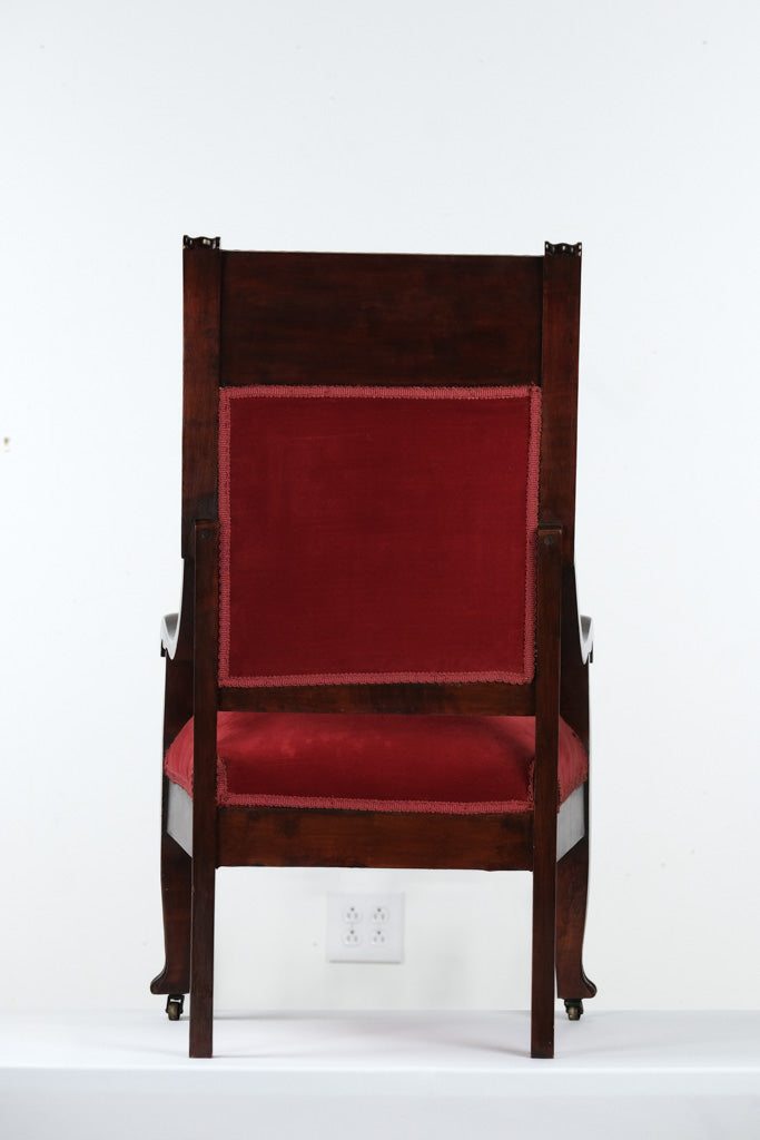 Red Velvet Victorian His Arm Chair – Craze Furniture and Antiques