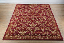 Load image into Gallery viewer, Traditional Red Floral Scroll Area Rug – 7' x 10' Garden Ridge Turkish-Made Rug
