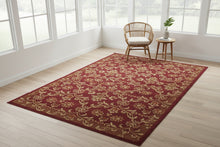 Load image into Gallery viewer, Traditional Red Floral Scroll Area Rug – 7' x 10' Garden Ridge Turkish-Made Rug
