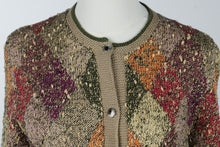 Load image into Gallery viewer, Redwood and Ross Handknit Bolivia Argyle Cardigan Sweater Small
