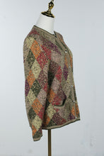 Load image into Gallery viewer, Redwood and Ross Handknit Bolivia Argyle Cardigan Sweater Small
