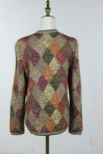 Load image into Gallery viewer, Redwood and Ross Handknit Bolivia Argyle Cardigan Sweater Small
