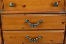 Load image into Gallery viewer, Oversized Pine Nightstand with Carved Details
