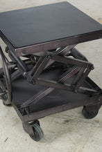 Load image into Gallery viewer, Restoration Hardware Scissor Lift Metal Side Table Adjustable Industrial Coffee Table
