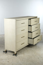 Load image into Gallery viewer, Restoration Hardware Graydon Shagreen 8-Drawer Dresser in Bone and Burnished Brass
