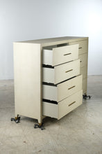 Load image into Gallery viewer, Restoration Hardware Graydon Shagreen 8-Drawer Dresser in Bone and Burnished Brass
