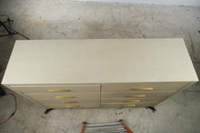 Load image into Gallery viewer, Restoration Hardware Graydon Shagreen 8-Drawer Dresser in Bone and Burnished Brass
