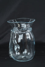 Load image into Gallery viewer, Hand Blown Glass Pitcher with Applied Stirrer Clear Art Glass Water Jug
