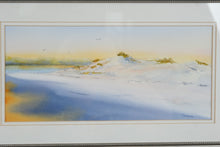 Load image into Gallery viewer, Robin Silverman Original Watercolor Coastal Dunes Landscape Framed Painting
