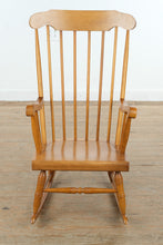 Load image into Gallery viewer, Windsor Style Comb Back Wooden Rocking Chair with Scroll Arms
