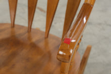 Load image into Gallery viewer, Traditional Solid Wood Windsor Rocking Chair with Carved Floral Crest
