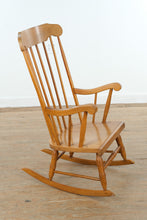 Load image into Gallery viewer, Windsor Style Comb Back Wooden Rocking Chair with Scroll Arms
