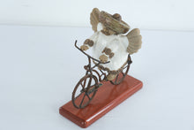 Load image into Gallery viewer, Rodo Padilla Mexican Pottery Angel Riding Bicycle Sculpture 14 x 11
