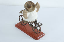 Load image into Gallery viewer, Rodo Padilla Mexican Pottery Angel Riding Bicycle Sculpture 14 x 11
