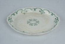 Load image into Gallery viewer, Johnson Bros Rolland Antique Green Ribbon Large Oval Serving Platter 18 Inch
