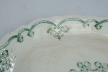 Load image into Gallery viewer, Johnson Bros Rolland Antique Green Ribbon Large Oval Serving Platter 18 Inch

