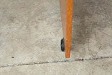 Load image into Gallery viewer, Nordisk Teak Rolling Desk, Contemporary Mobile Writing Desk on Casters
