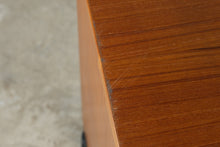 Load image into Gallery viewer, Nordisk Teak Rolling Desk, Contemporary Mobile Writing Desk on Casters
