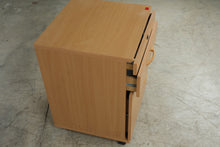 Load image into Gallery viewer, Light Wood Mobile Locking 3-Drawer Filing Cabinet

