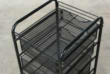 Load image into Gallery viewer, Safco Onyx Black Steel Rolling File Cart with 3 Mesh Drawers

