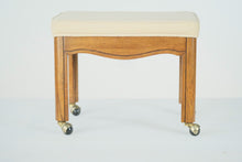 Load image into Gallery viewer, Rolling Oak Vanity Bench II by Gordon&#39;s
