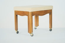 Load image into Gallery viewer, Rolling Oak Vanity Bench II by Gordon&#39;s
