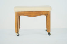 Load image into Gallery viewer, Rolling Oak Vanity Bench II by Gordon&#39;s
