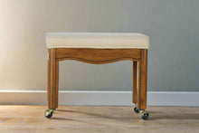 Load image into Gallery viewer, Rolling Oak Vanity Bench I by Gordon&#39;s
