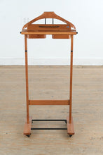 Load image into Gallery viewer, Aris Wooden Valet Stand Men's Clothes Butler with Accessory Trays
