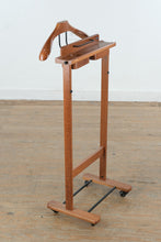 Load image into Gallery viewer, Aris Wooden Valet Stand Men's Clothes Butler with Accessory Trays
