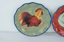 Load image into Gallery viewer, Certified International “Susan Winget” Rooster Plates – Set of 2 Hand Painted Farmhouse Plates 8.5”
